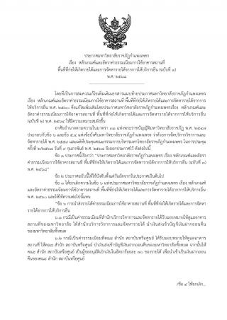 ประกาศ มรภ.กพ. เรื่อง หลักเกณฑ์และอัตราค่าธรรมเนียมการใช้อาคารสถานที่พื้นที่ที่ก่อให้เกิดรายได้และการจัดหารายได้จากการให้บริการอื่น (ฉบับที่ ๓) พ.ศ.2568